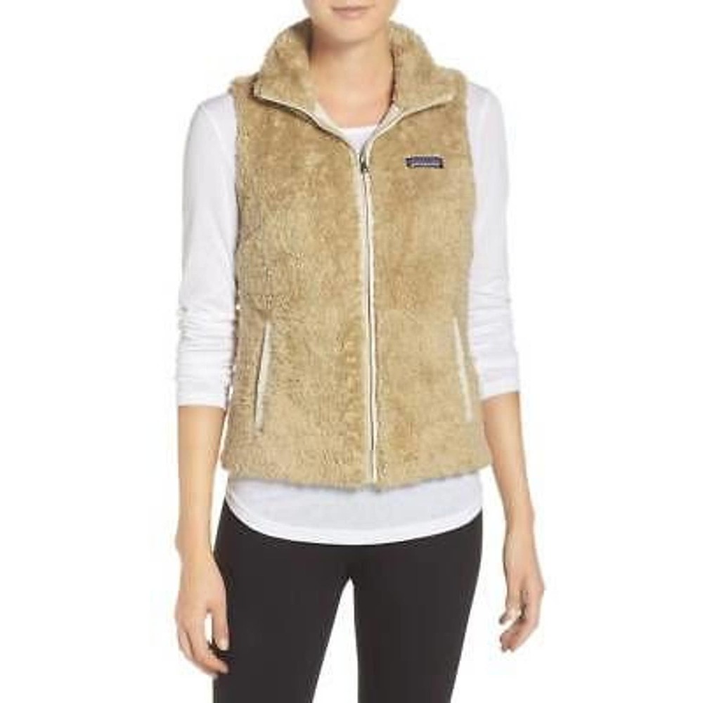 Patagonia Los Gatos Deep Pile Fleece Vest Sherpa El Cap Khaki Bleached Sz L